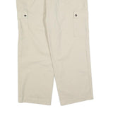 ARAMARK Mens Cotton Blend Beige Relaxed Straight Trousers W36 L30 Work Cargo