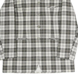 ZEKI Womens Black & White Check Coach Jacket XL Polyester Blend Woven Classic