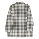 ZEKI Womens Black & White Check Coach Jacket XL Polyester Blend Woven Classic