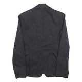 MARELLA Womens Black Jacket UK 12 Cotton Blend Button Classic Tailored Plain