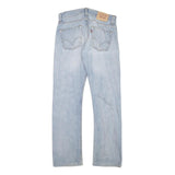 LEVI'S Mens Jeans Light Blue Regular Straight Denim Stone Wash W30 L31 Casual