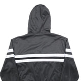 ELLESSE Womens Black & Grey Zip Up Hooded Polyester Blend Hoodie UK 14