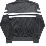 ELLESSE Womens Black & Grey Zip Up Hooded Polyester Blend Hoodie UK 14