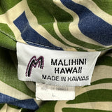 Malihini Floral Hawaiian Shirt - Large Blue Cotton