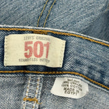 501 Levis Jeans - 36W 31L Light Wash Cotton
