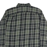 BLUE MOUNTAIN Mens Green & Black Check Shirt XL Cotton Long Sleeve Casual