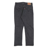 LEVI'S Womens Black Regular Straight Denim Medium W31 L28 Button Closure Jeans