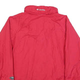 COLUMBIA Womens Red & White Outdoor Jacket XL Polyester Blend Zip Lightweight