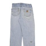 CARHARTT Mens Regular Fit Straight Blue Denim Jeans W32 L34 Distressed Style