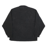 REEBOK Mens Black Plain Pullover Polyester Jumper M Sportswear Activewear