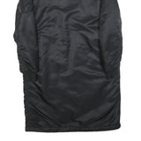 ALPHA INDUSTRIES Womens Black Long Sleeve Zip Up Polyester Jacket M Bomber