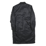 ALPHA INDUSTRIES Womens Black Long Sleeve Zip Up Polyester Jacket M Bomber