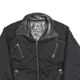 HOT SPICES Womens Black Reversible Zip Jacket L Polyester Blend Plain