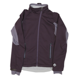 SALOMON Womens Purple & Grey Zip Up Polyester Blend Slim Jacket L