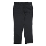 TOMMY HILFIGER Mens Cotton Black Regular Straight Trousers W36 L32 Classic Fit