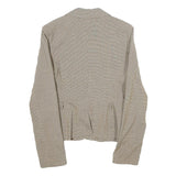 SINEQUANONE Womens Beige & Brown Checked Button Jacket UK 10 Viscose Blend