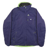 SALOMON Womens Purple & Green Outdoor Jacket L Polyester Zip Casual Lightweight