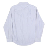 TOMMY HILFIGER Mens Blue Shirt L Cotton Blend Long Sleeve Button Formal