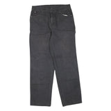 DICKIES Mens Cotton Blend Black Regular Straight Trousers W32 L31 Workwear Zip