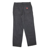 DICKIES Mens Cotton Blend Black Regular Straight Trousers W32 L31 Workwear Zip