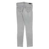 LEVI'S Womens Jeans Light Blue Slim Skinny Denim W26 L29 Zip Cotton Blend