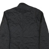 BARBOUR INTERNATIONAL Mens Black Quilted Jacket 2XL Polyester Blend Button