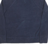 TOMMY HILFIGER Womens Navy Blue Plain Roll Neck Jumper M Polyester Blend