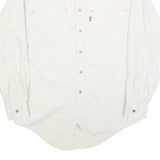 LEVI'S Mens White Slim Cotton Shirt S Button Pocket Classic Casual Style