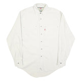 LEVI'S Mens White Slim Cotton Shirt S Button Pocket Classic Casual Style
