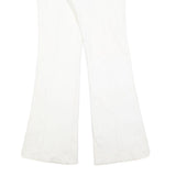 C'EST TOI Womens White Regular Flared Cotton Blend Jeans W30 L30 Stylish