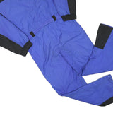 CRESTONE Mens Blue & Black Lined Dungarees Regular Polyester Blend L W38 L31