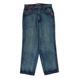Bare Fox Hip Hop Jeans - 36W 30L Blue Cotton