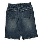 Machine Denim Shorts - 30W 12L Dark Wash Cotton