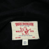 Buddha Playing Guitar Graphic True Religion Graphic Full Zip Hoodie - Medium Black Cotton