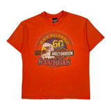 Sturgis Harley Davidson Graphic T-Shirt - XL Orange Cotton