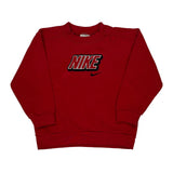 Age 4 Nike Spellout Sweatshirt - Small Red Cotton