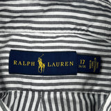 Ralph Lauren Striped Shirt - XL Black & White Cotton