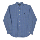 Ralph Lauren Checked Shirt - Large Blue Cotton