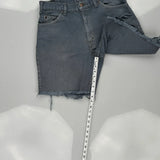 560 Orange Tab Levis Denim Shorts - 32W 8L Grey Denim