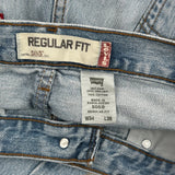 Levis 505 Jeans - 33W 36L Light Wash Cotton