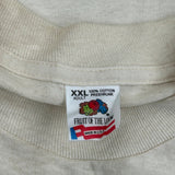 Fruit Of The Loom Single Stitch T-Shirt - 2XL Cream Cotton