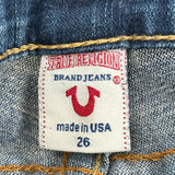 True Religion Contrast Stitch Jeans - 29W US 4 Dark Wash Cotton