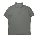 Tommy Hilfiger Polo Shirt - Large Gray Cotton