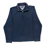 Tommy Hilfiger 1/4 Zip - Large Navy Cotton