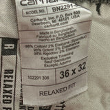 Carhartt Trousers - 35W 32L Grey Cotton