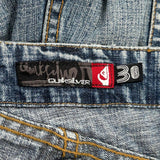 Quiksilver Denim Shorts - 30W 10L Blue Denim