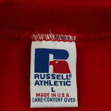Made In USA Russell Athletic College Sweatshirt - Large Red Cotton