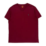 Ralph Lauren T-Shirt - XL Burgundy Cotton
