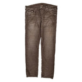 True Religion Slim Fit Jeans - 36W 32L Brown Cotton Blend