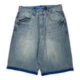 Koman Denim Shorts - 36W 11L Light Wash Cotton